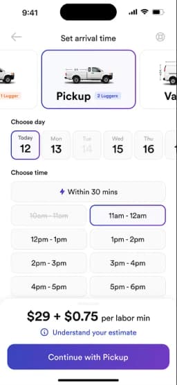 Lugg app review screen