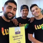 3 Lugg movers smiling