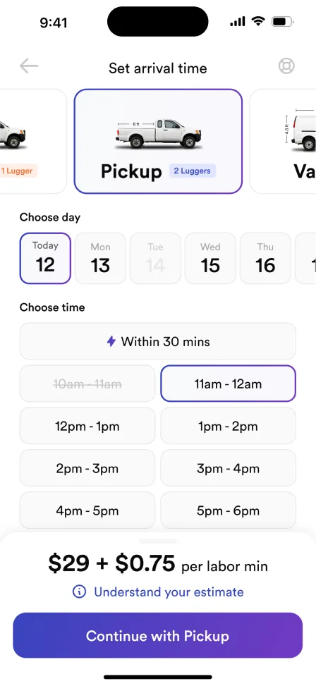Lugg app review screen