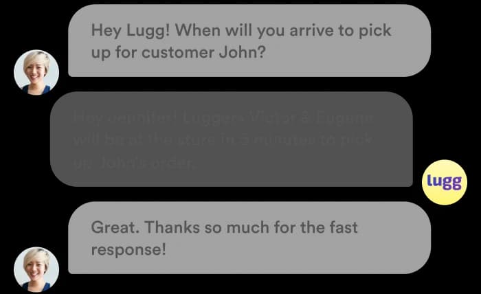 Customer support conversation