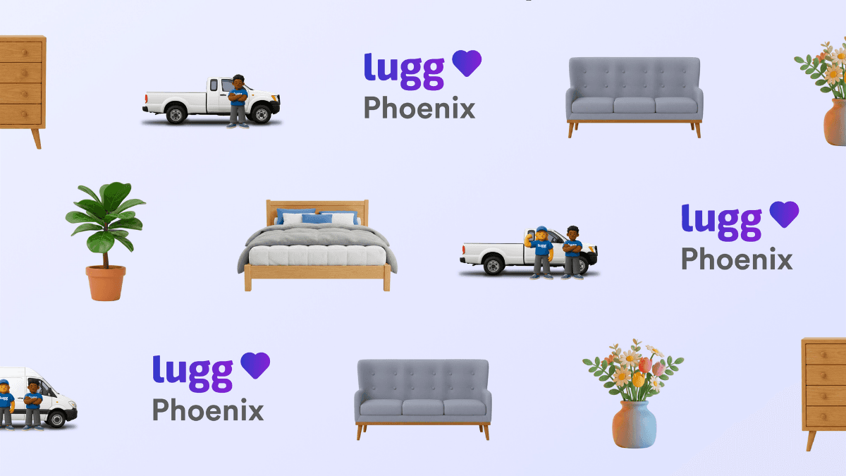 Illustrated Lugg Phoenix graphic - best places to buy furniture in Phoenix, AZ.